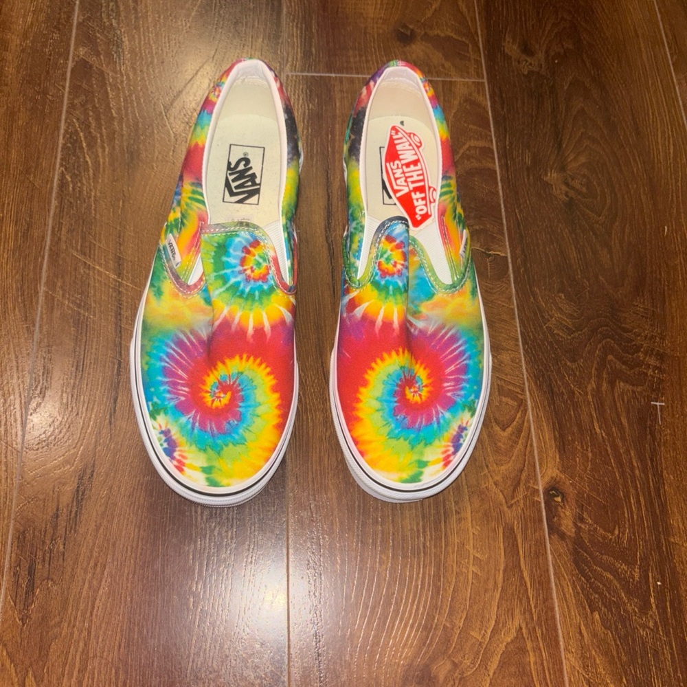 Vans Men’s Tie-Dye Slip-On Sneakers - Rainbow
